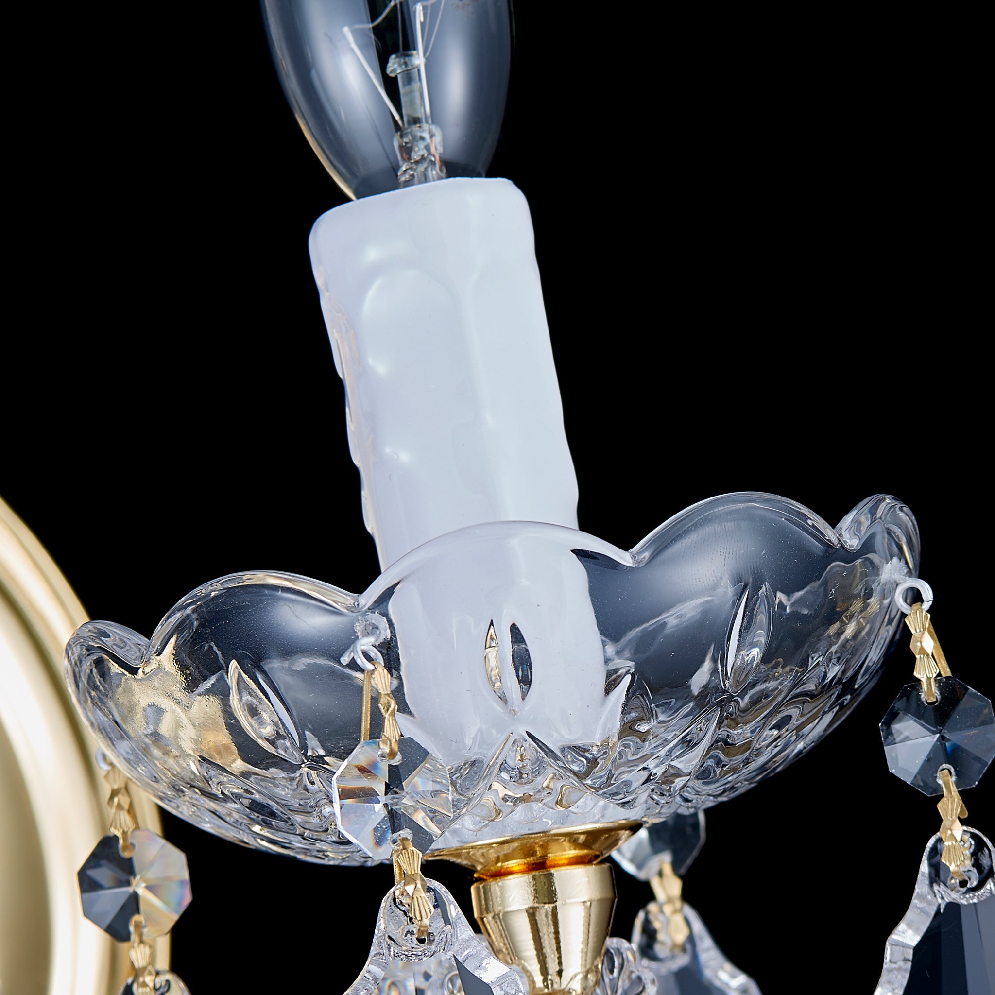 Maria Theresa Wall Sconce, 2-Light Gold K9 Crystal, 13" W