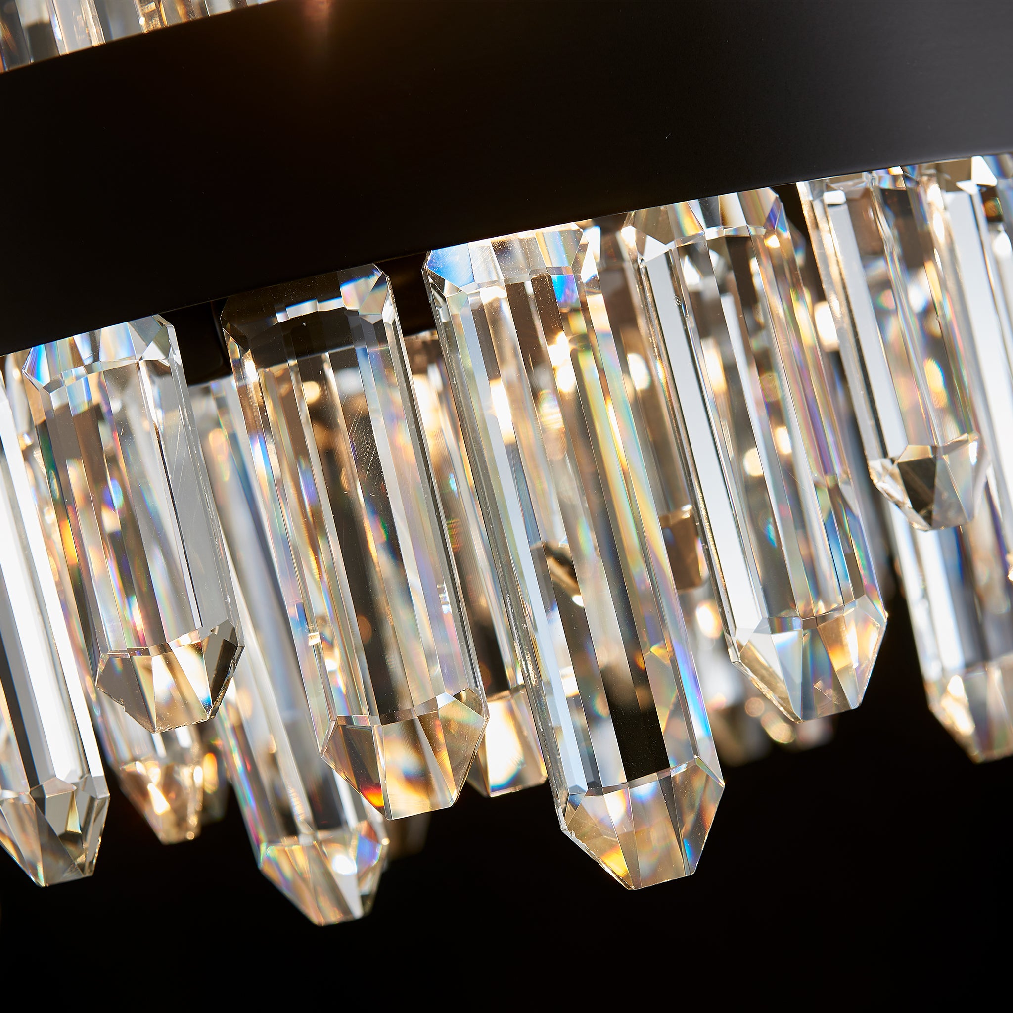 Rectangular Crystal Chandelier 57" — 32-Light Modern K9 Chandelier