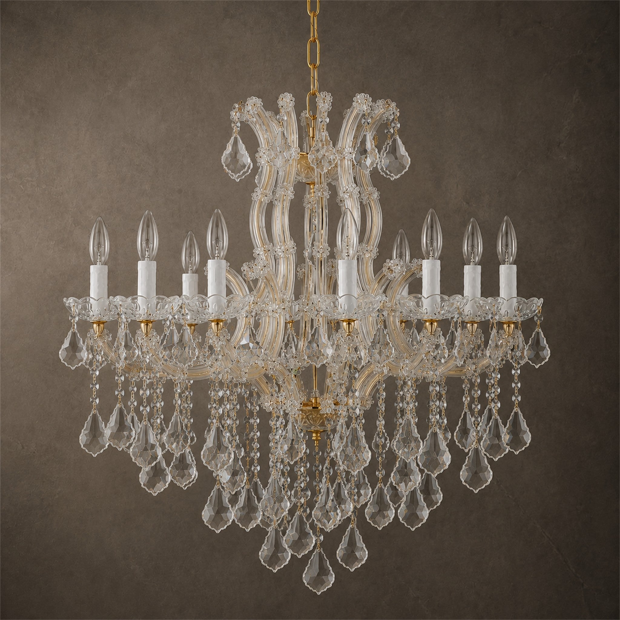 Maria Theresa Crystal Chandelier - 10 Lights Elegant Mini Pendant Light Fixture for Most Rooms