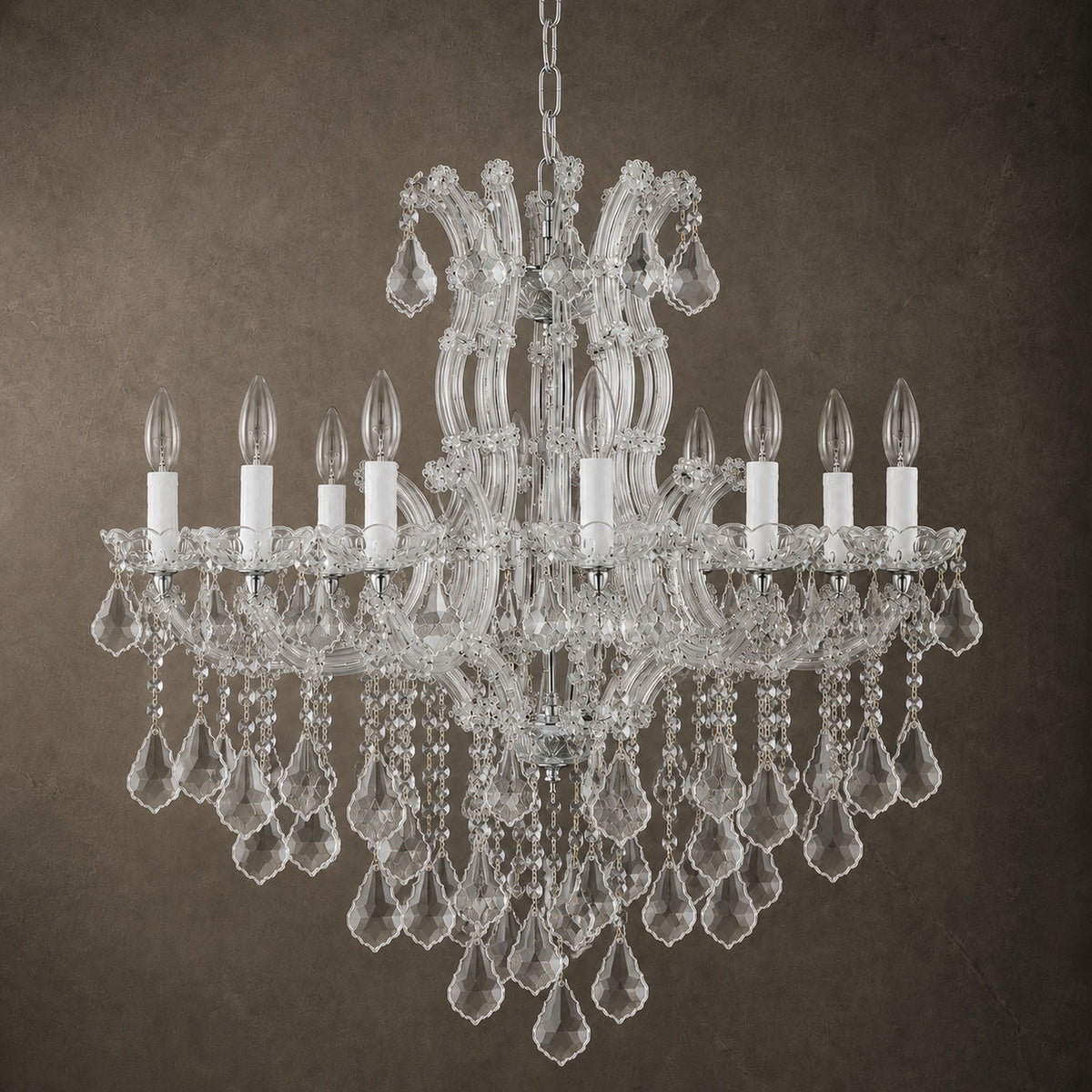 Maria Theresa Crystal Chandelier - 10 Lights Elegant Mini Pendant Light Fixture for Most Rooms