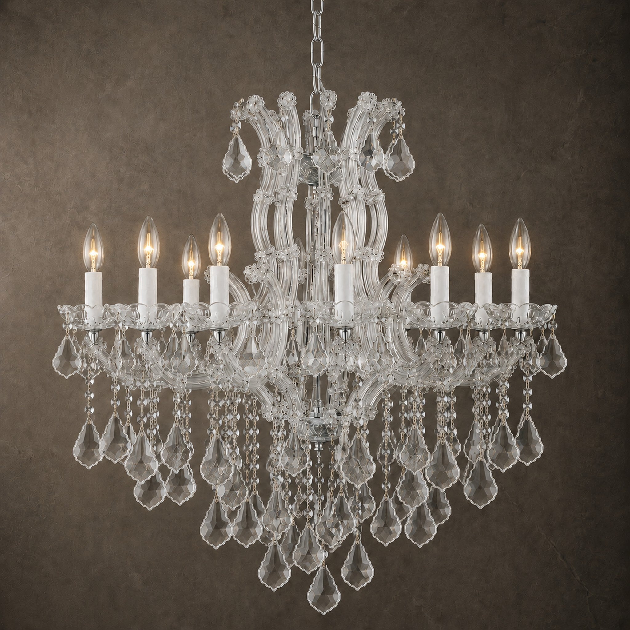 Maria Theresa Crystal Chandelier - 10 Lights Elegant Mini Pendant Light Fixture for Most Rooms
