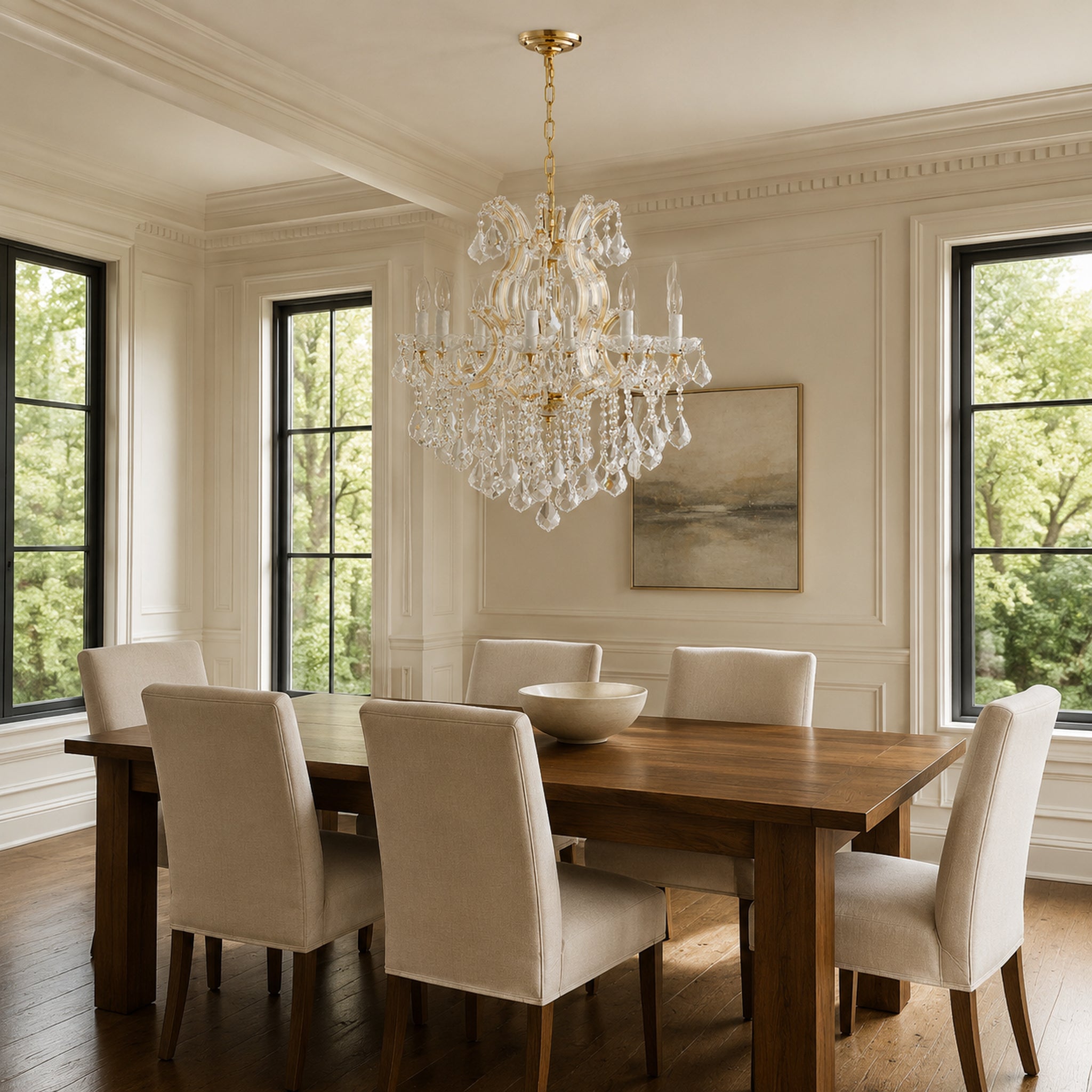 Maria Theresa Crystal Chandelier - 8 Lights Elegant Mini Pendant Light Fixture for Most Rooms