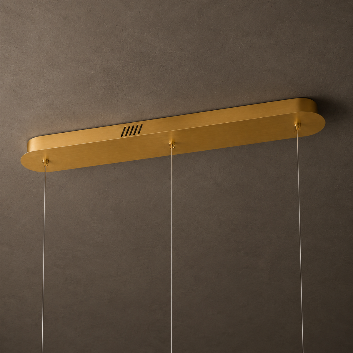 Aitu Linear LED Chandelier | Gold Multi-Light Kitchen Island Pendant for Dining Rooms