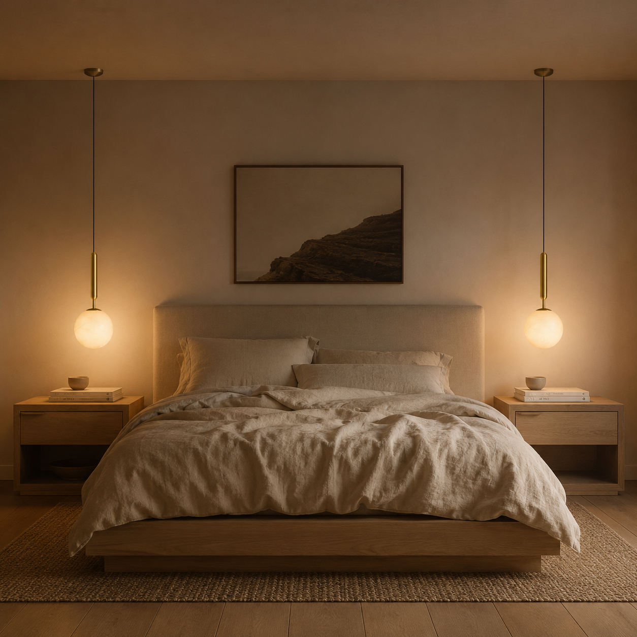Bosso Alabaster Pendant Light — Natural Spanish Alabaster & Brass Mini Pendant, 4.7" or 5.9", G9 Socket, Kitchen Island & Bedside