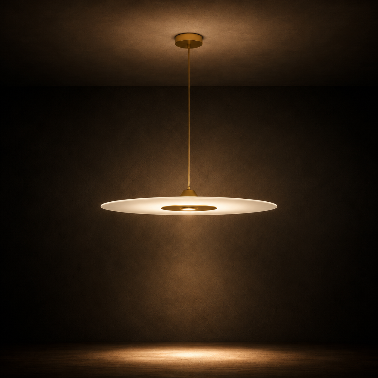 Diskos Frosted Acrylic Disc Pendant Light | Minimalist Round LED Pendant for Dining & Kitchen Island