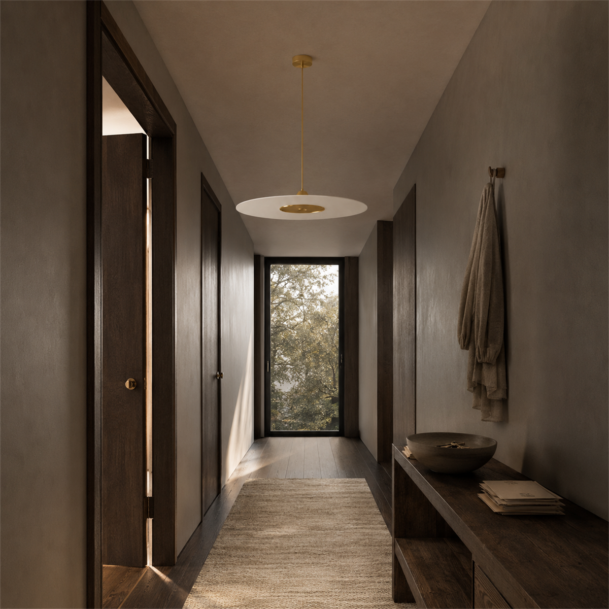 Diskos Frosted Acrylic Disc Pendant Light | Minimalist Round LED Pendant for Dining & Kitchen Island