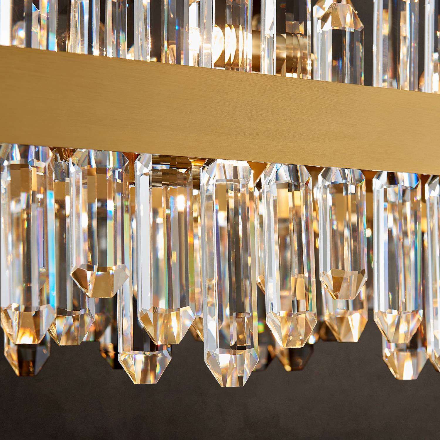 Oval Crystal Chandelier L45.3 inch, 24-Lights Gold Chandeliers Modern Crystal Chandelier Pendant Light Fixture G9 Lights Pendant Ceiling Light