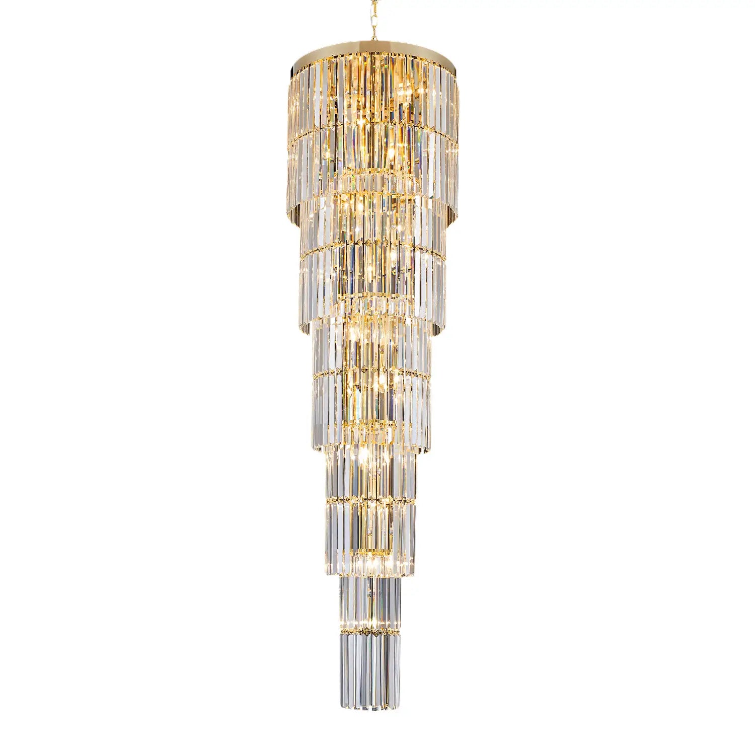 10-tier K9 crystal chandelier product image on white background