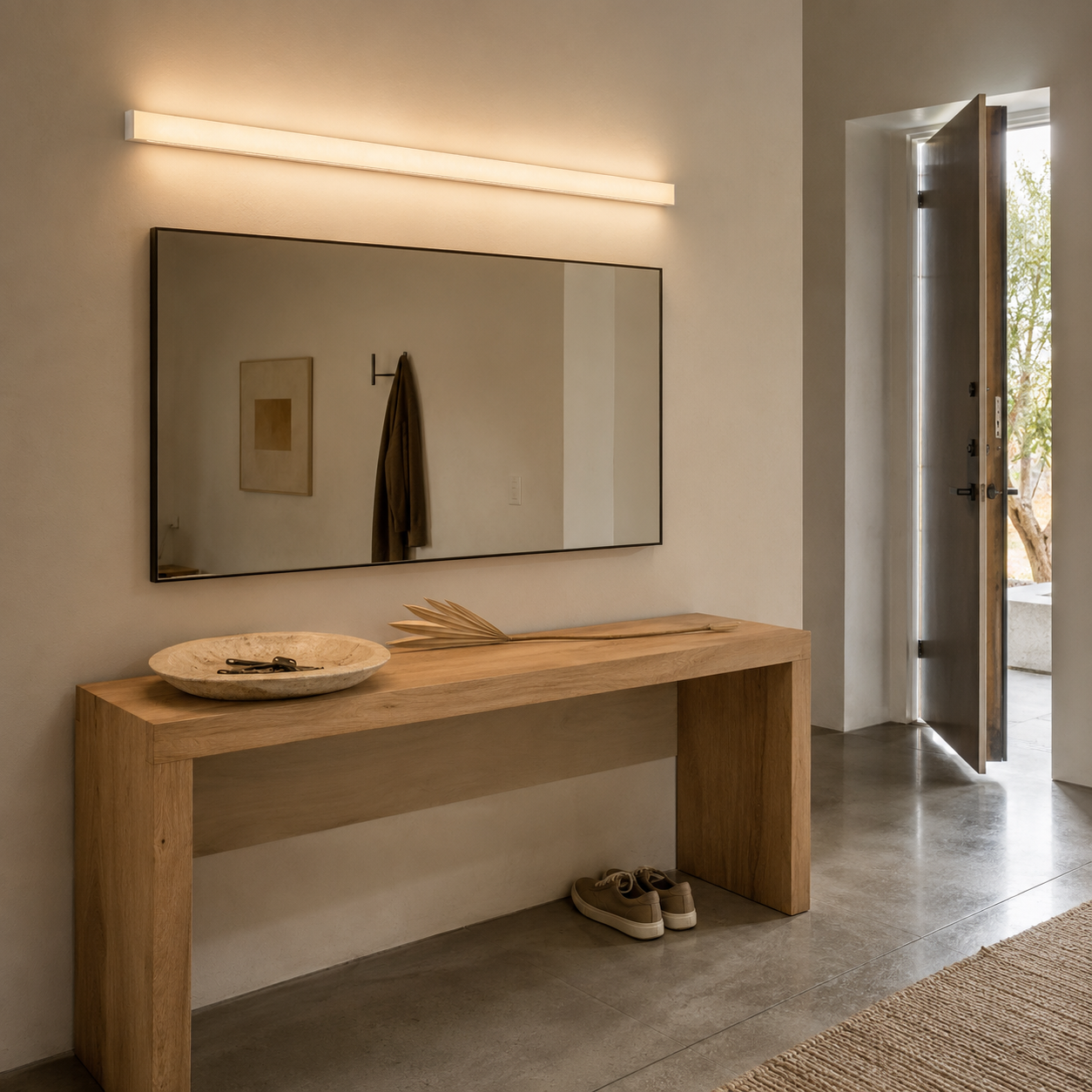 Knoris LED Vanity Light — Linear Bathroom Mirror Light, 15.7" to 27.5", 3 Color Temperatures, Black / White / Silver