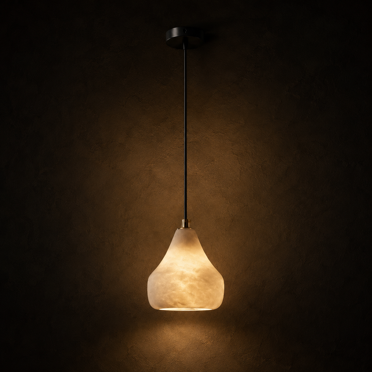 Kova Alabaster Pendant Light | Natural Stone Dome Pendant for Kitchen Island & Dining