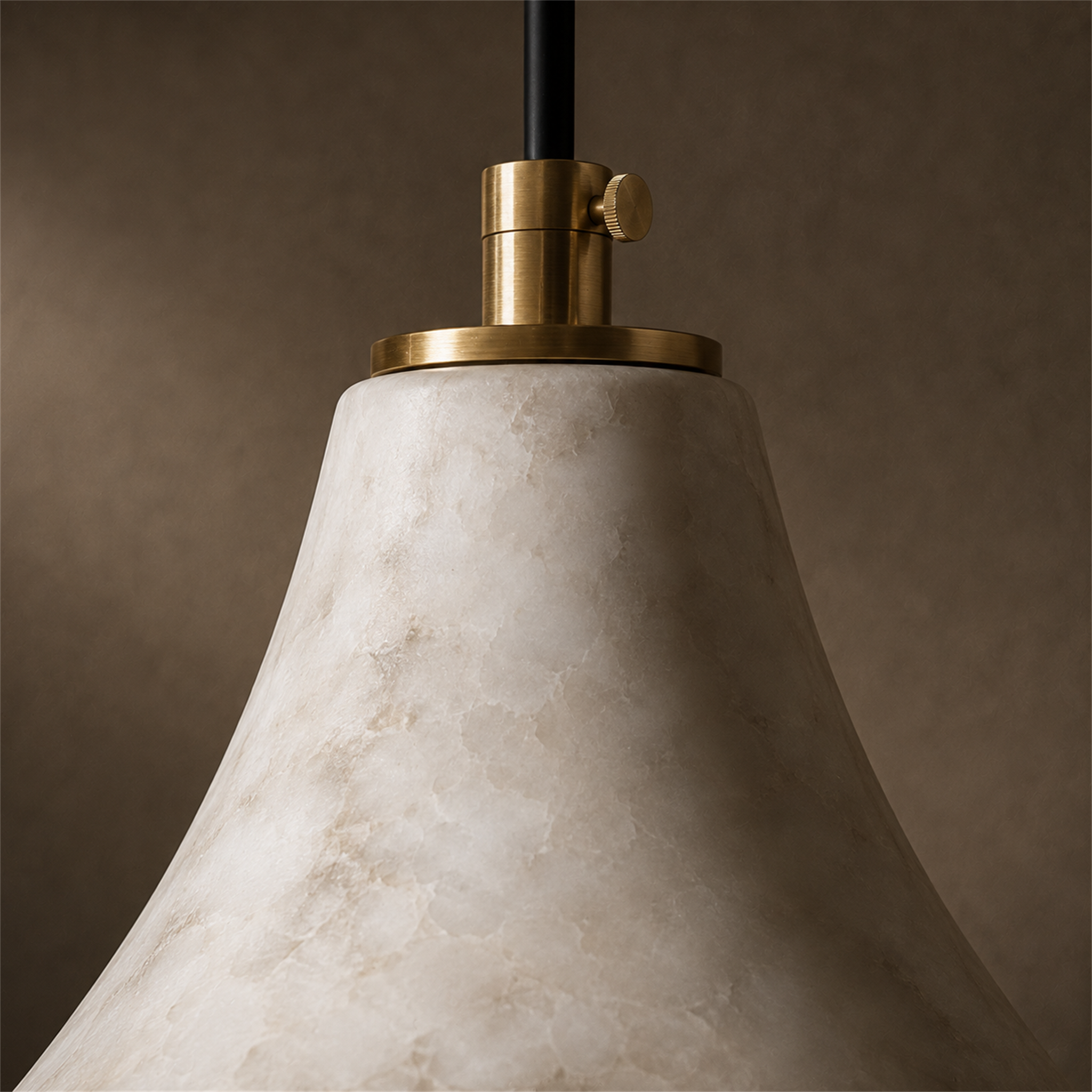Kova Alabaster Pendant Light | Natural Stone Dome Pendant for Kitchen Island & Dining