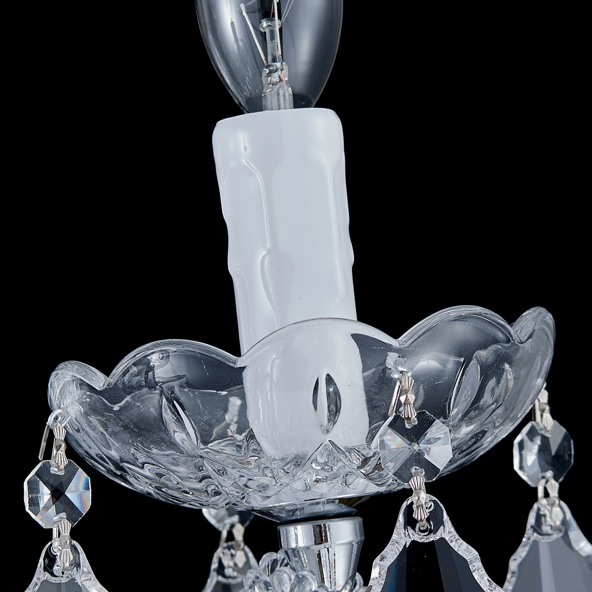 Maria Theresa Wall Sconce, 2-Light Chrome K9 Crystal, 13" W