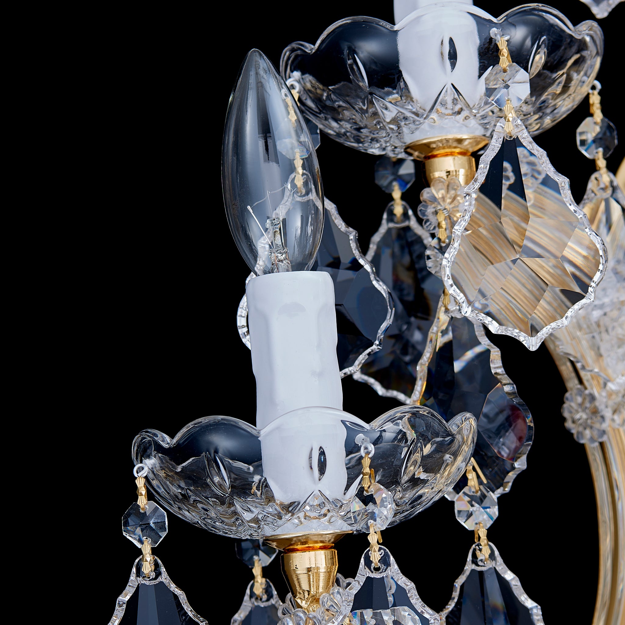 Maria Theresa Wall Sconce, 6-Light Gold K9 Crystal, 17" W