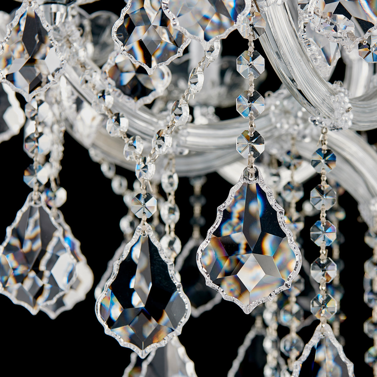 Maria Theresa Crystal Chandelier — 15-Light Gold K9 for High Ceilings