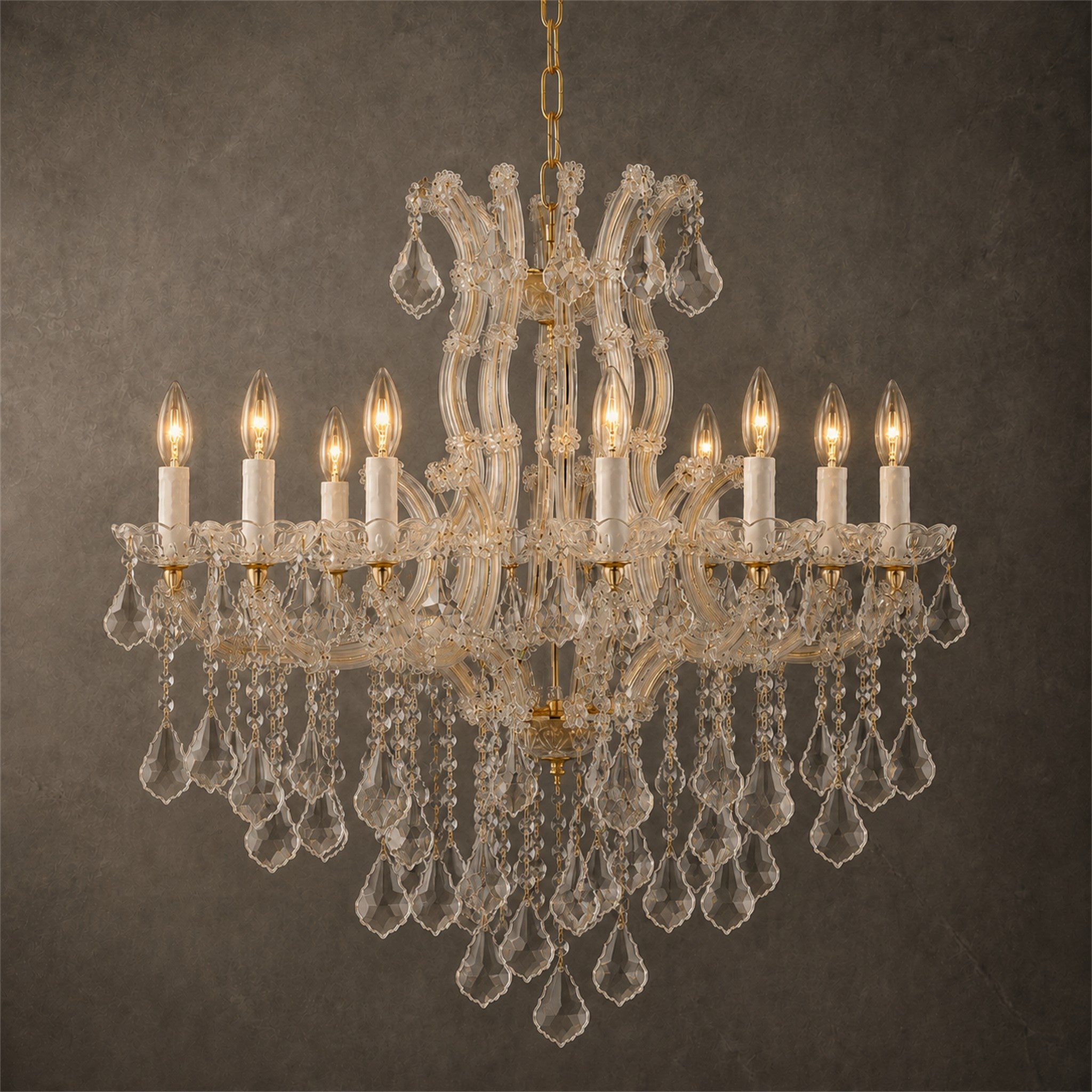 Maria Theresa Crystal Chandelier - 10 Lights Elegant Mini Pendant Light Fixture for Most Rooms