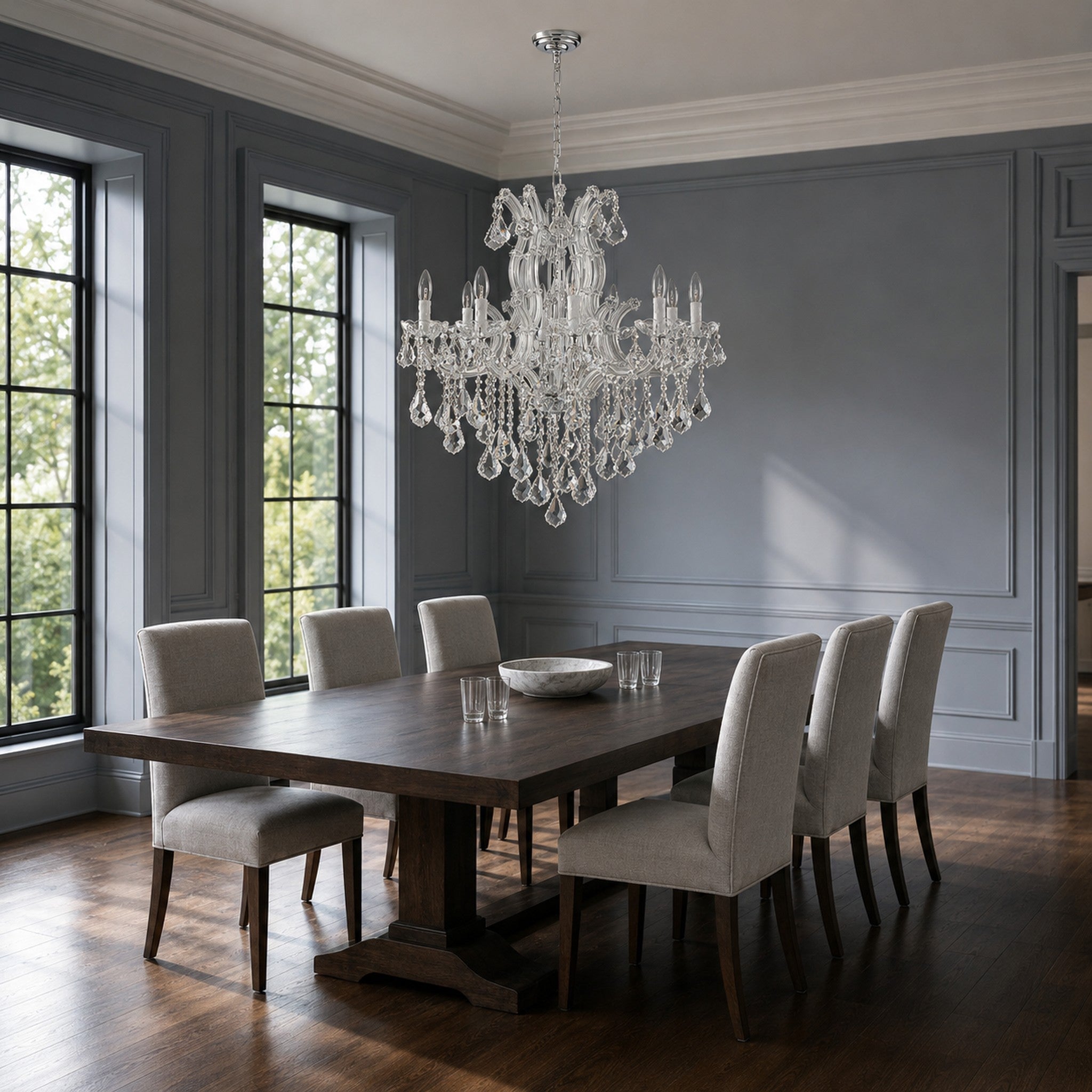 Maria Theresa Crystal Chandelier - 10 Lights Elegant Mini Pendant Light Fixture for Most Rooms