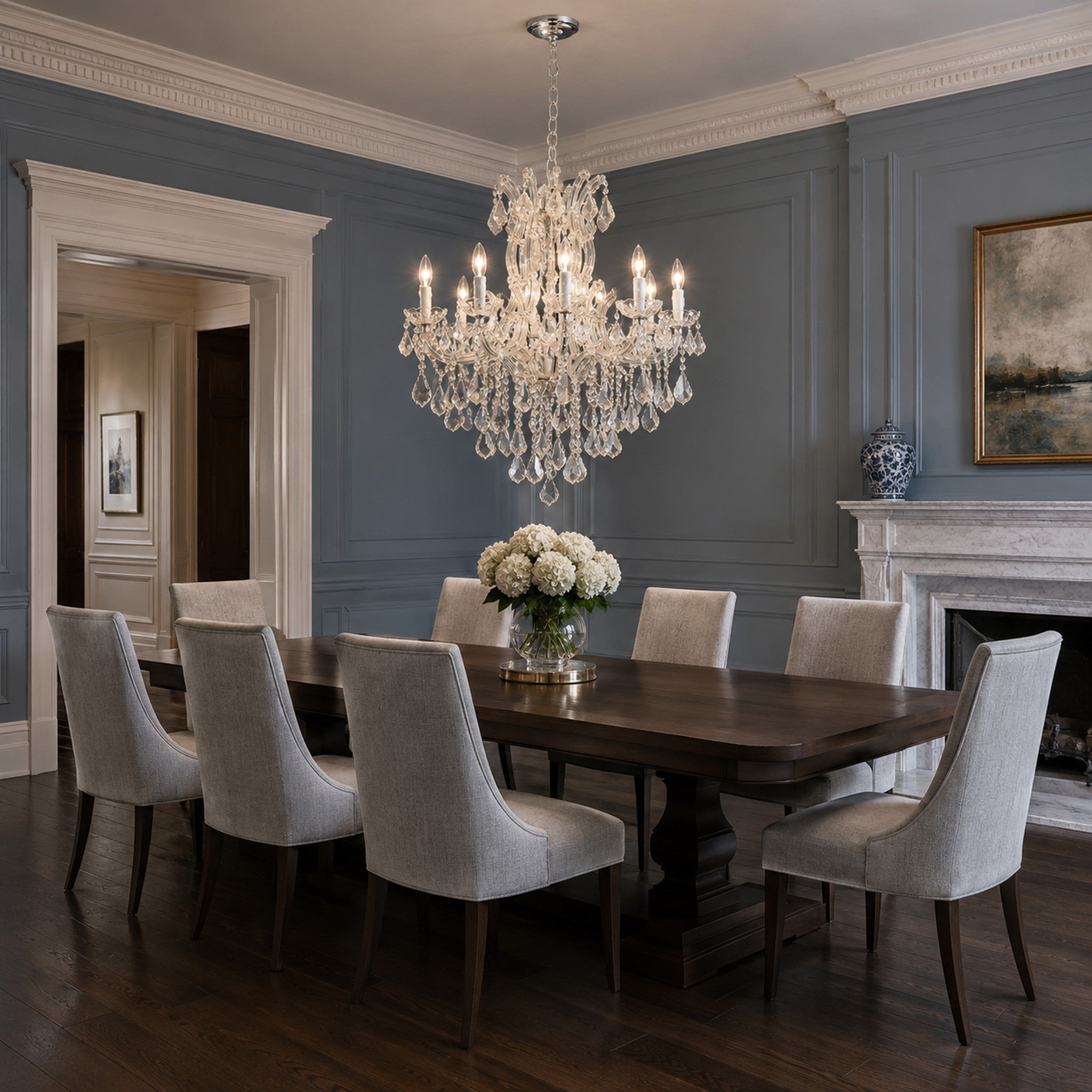 Maria Theresa Crystal Chandelier - 10 Lights Elegant Mini Pendant Light Fixture for Most Rooms