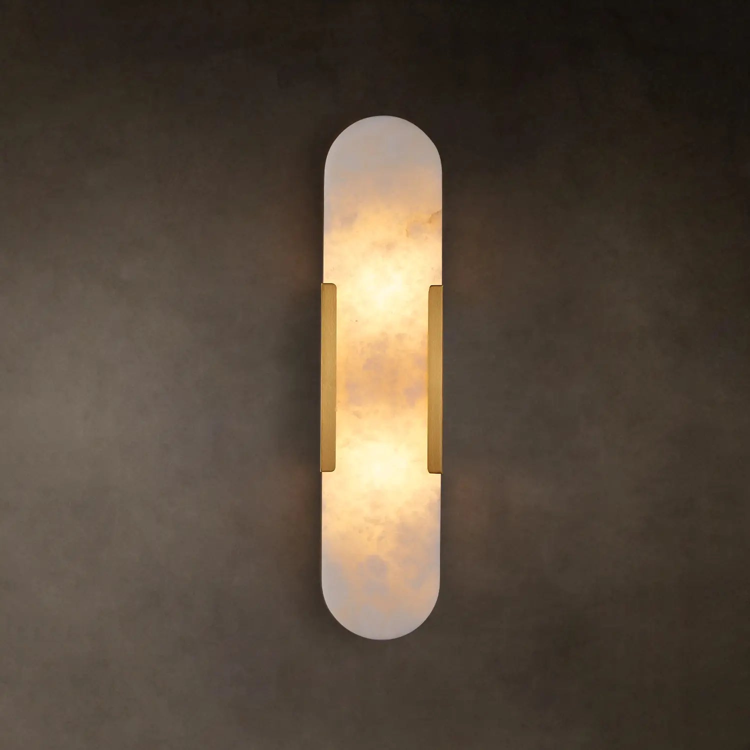 Modern Wall Sconces – Brass Alabaster Wall Light Fixtures, Bathroom Vanity Lights, Indoor Wall Lamps for Living Room, Bedroom, Hallway, Staircase