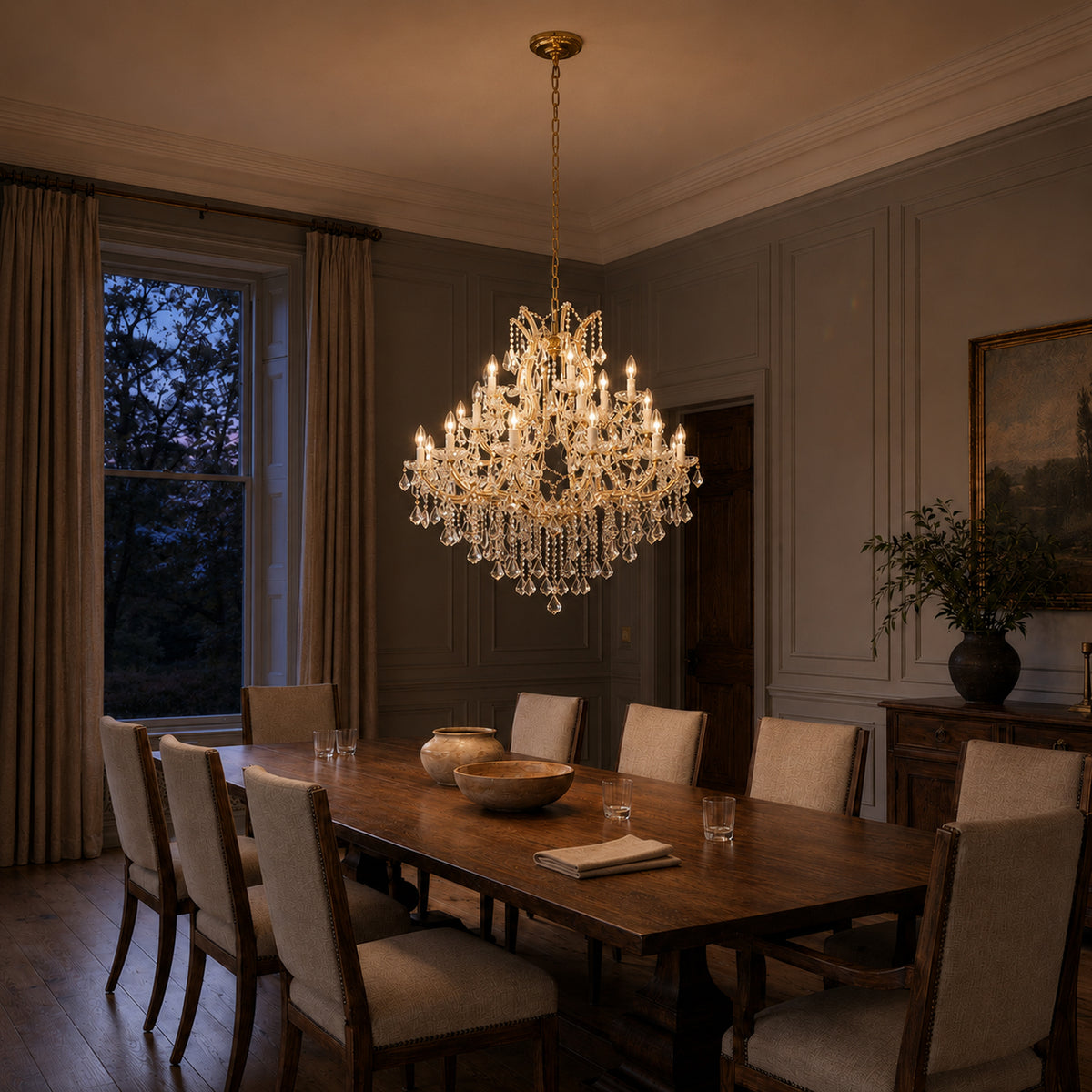 Maria Theresa Chandelier - 24 Lighting Sockets Nordic Pendant Light Fixture for Villas Hotels