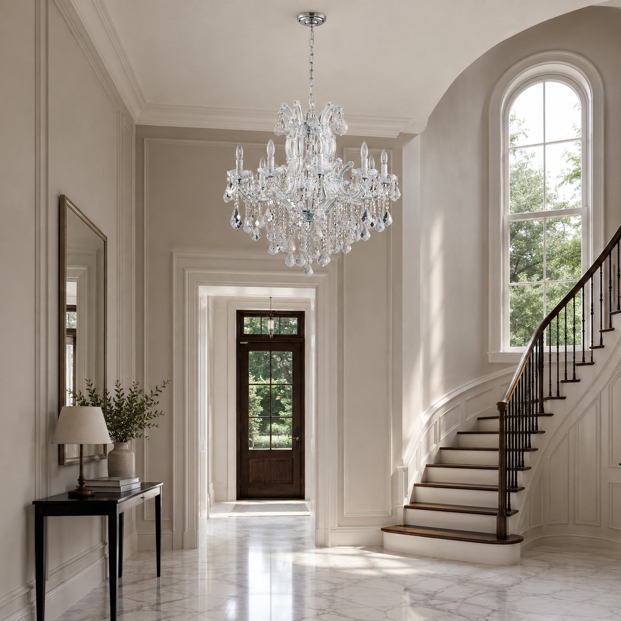 Maria Theresa Crystal Chandelier - 10 Lights Elegant Mini Pendant Light Fixture for Most Rooms