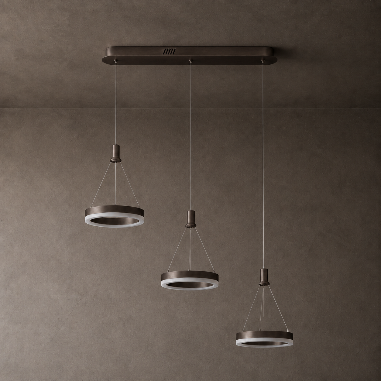 Aitu Linear LED Chandelier | Gold Multi-Light Kitchen Island Pendant for Dining Rooms