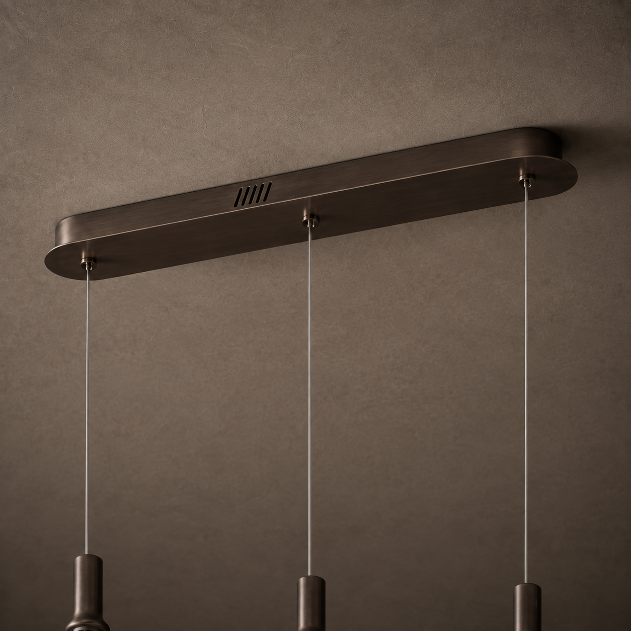 Aitu Linear LED Chandelier | Gold Multi-Light Kitchen Island Pendant for Dining Rooms