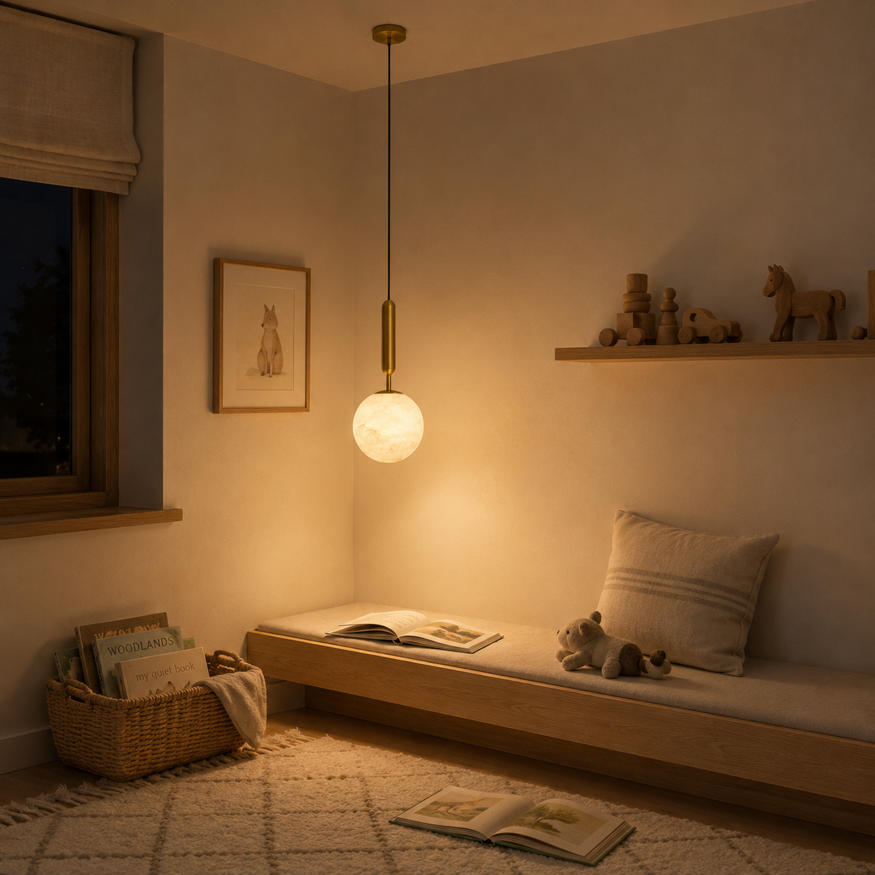 Bosso Alabaster Pendant Light — Natural Spanish Alabaster & Brass Mini Pendant, 4.7" or 5.9", G9 Socket, Kitchen Island & Bedside