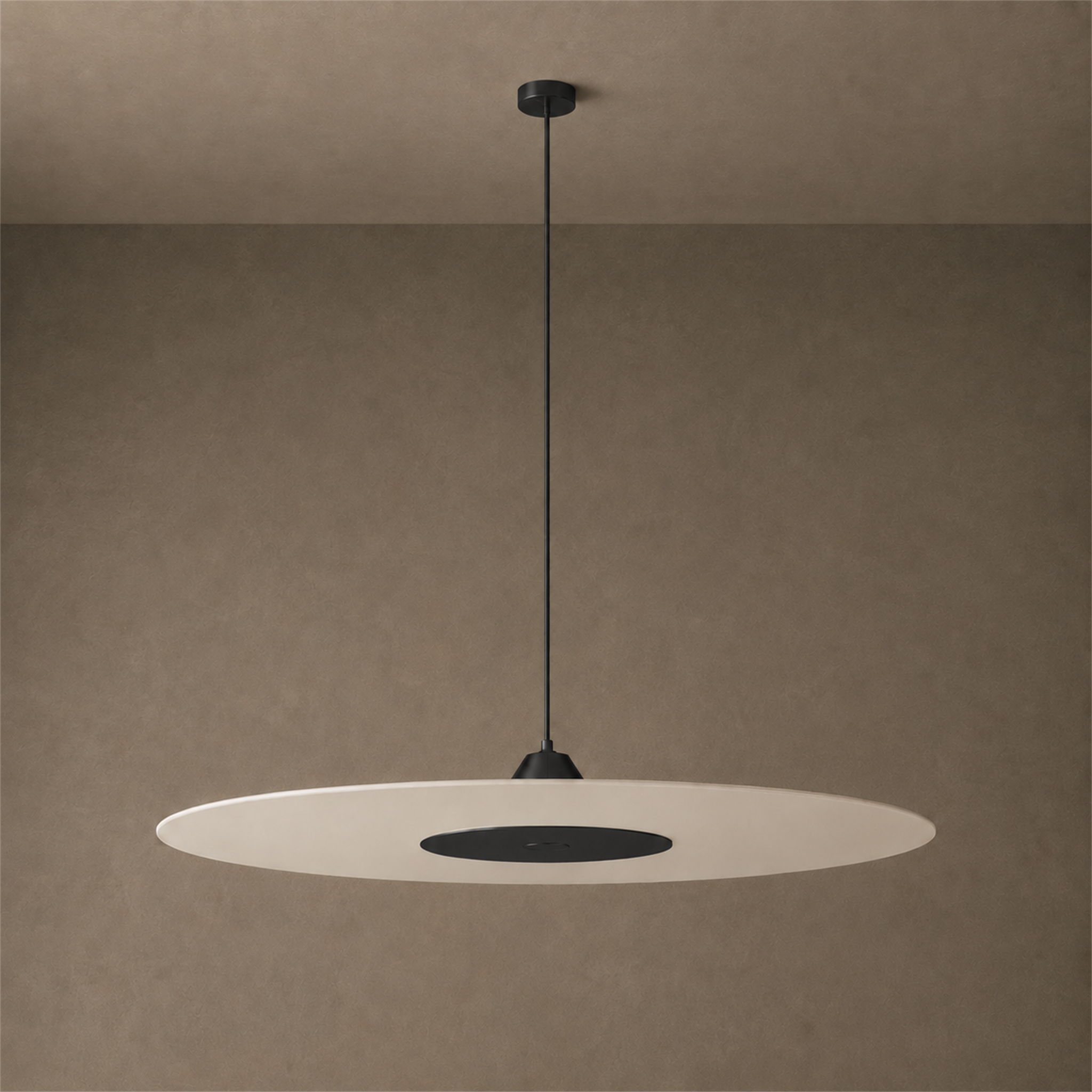 Diskos Frosted Acrylic Disc Pendant Light | Minimalist Round LED Pendant for Dining & Kitchen Island