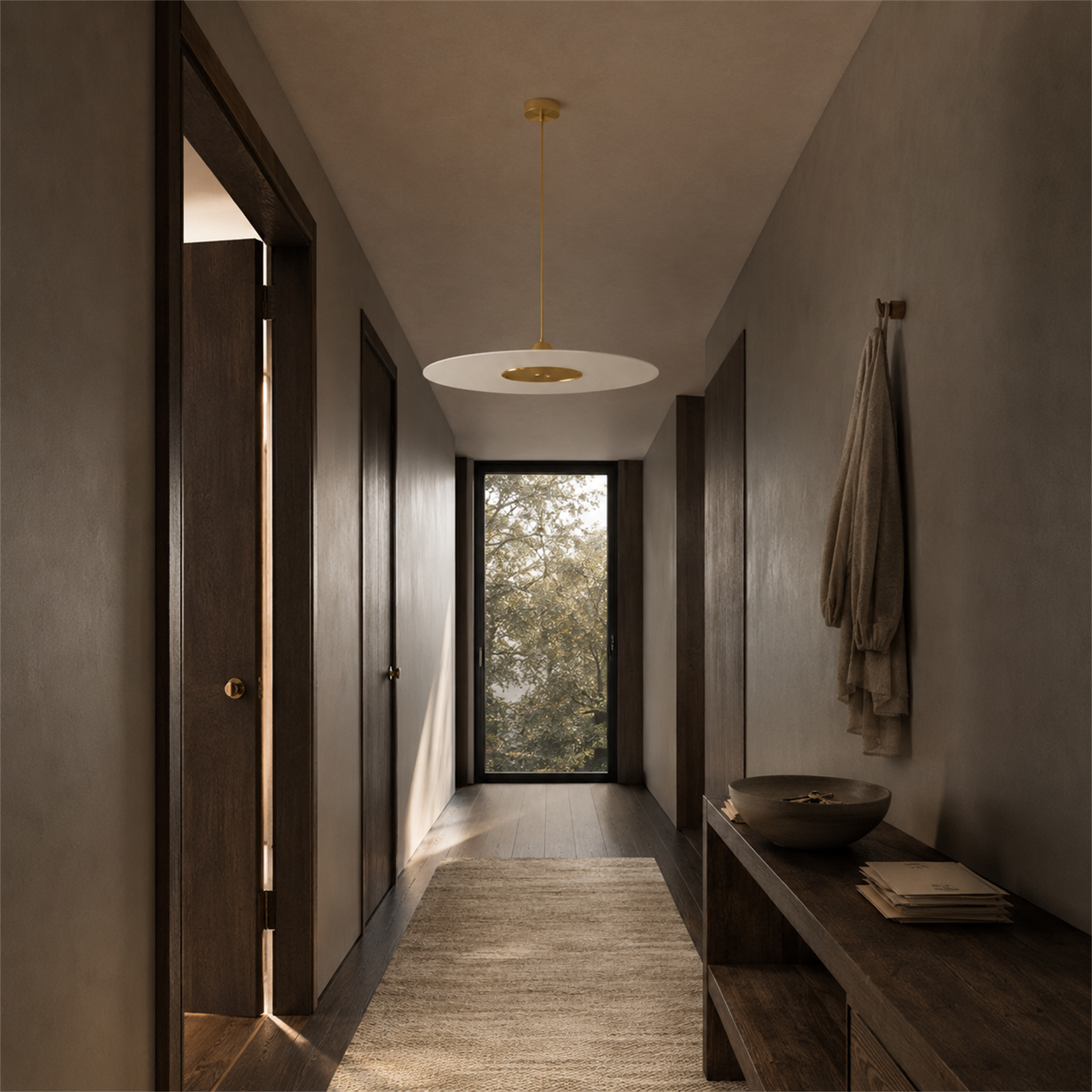 Diskos Frosted Acrylic Disc Pendant Light | Minimalist Round LED Pendant for Dining & Kitchen Island
