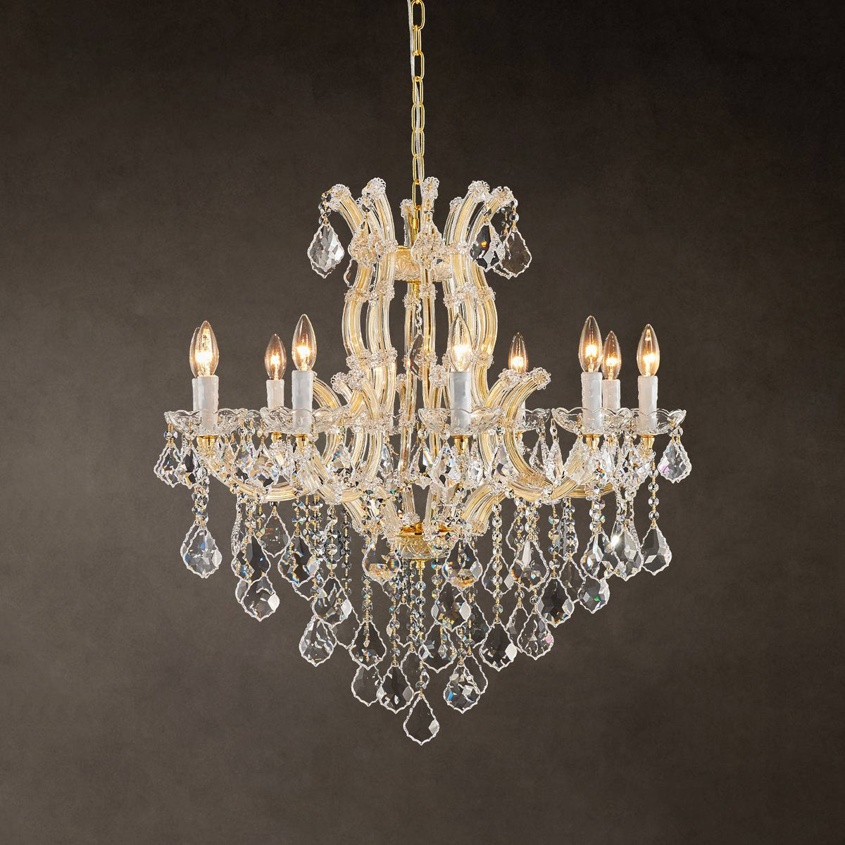 Maria Theresa Crystal Chandelier - 8 Lights Elegant Mini Pendant Light Fixture for Most Rooms