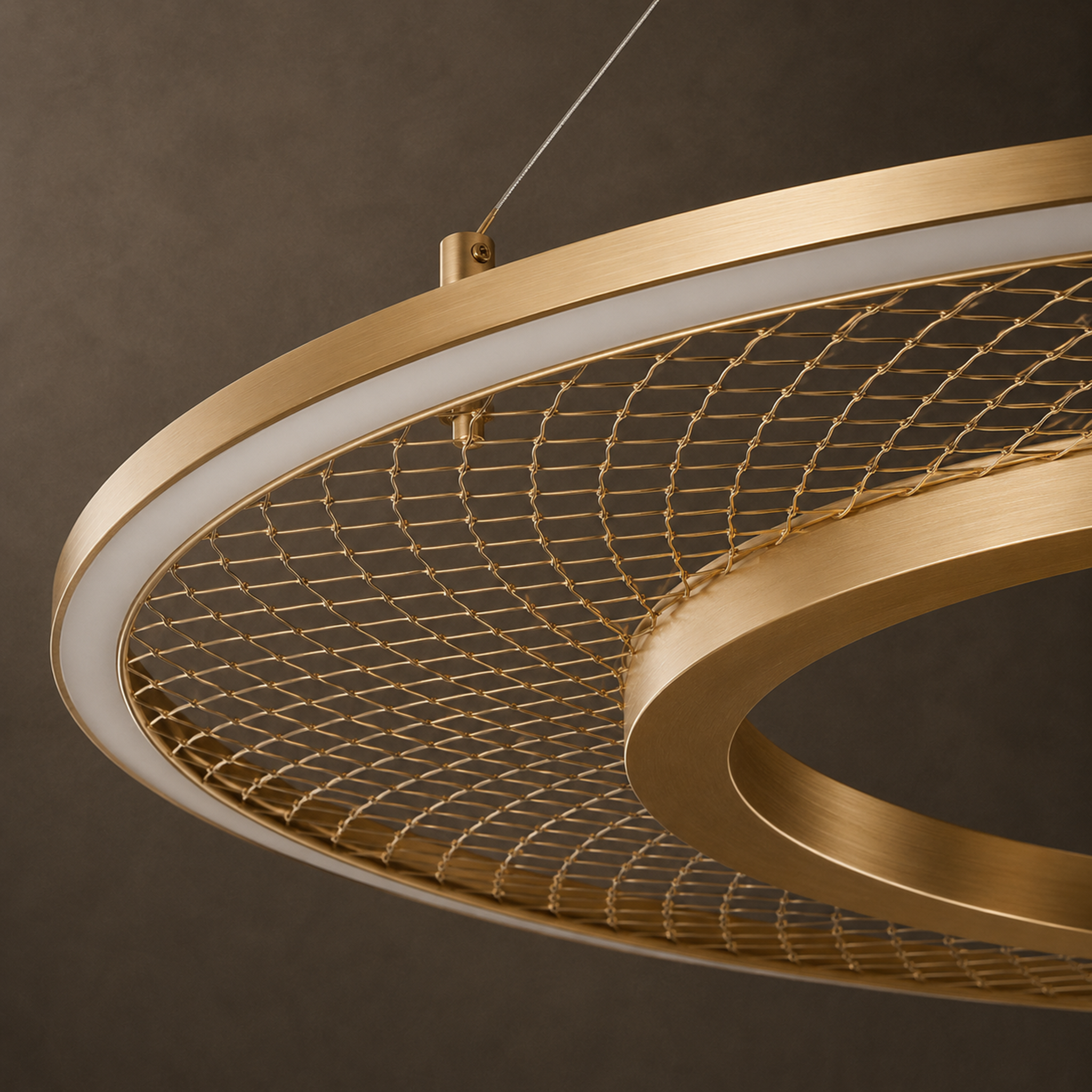 Eleanora Gold Ring Chandelier | Modern Multi-Tier Round LED Chandelier for Dining, Living & Staircase