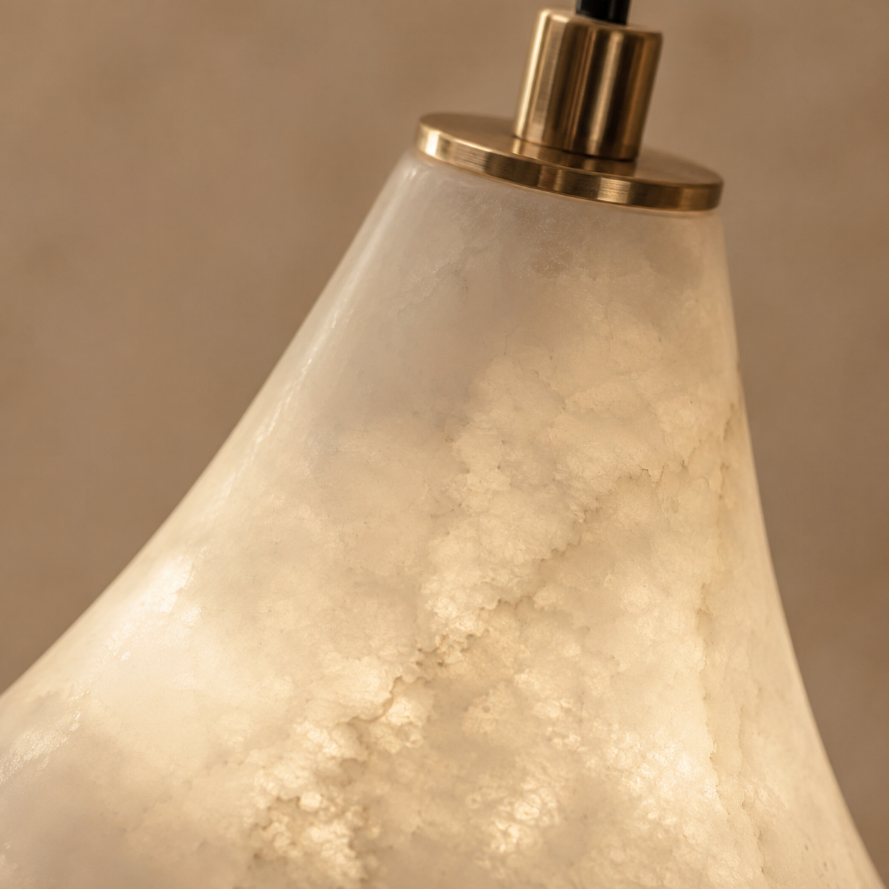Kova Alabaster Pendant Light | Natural Stone Dome Pendant for Kitchen Island & Dining