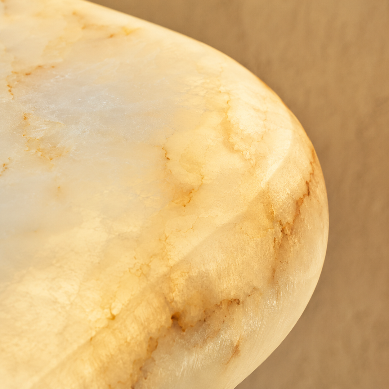 Marmo Alabaster Wall Sconce — Natural Spanish Alabaster & Brass Cylinder Wall Light, 15.7", Brass or Black, Bedside & Hallway