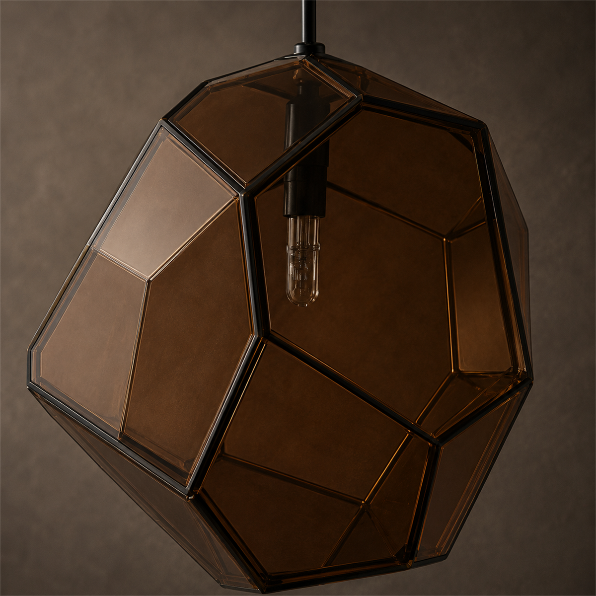 Piedra Geometric Glass Pendant Light | Colored Mottled Glass Hanging Light for Kitchen & Dining