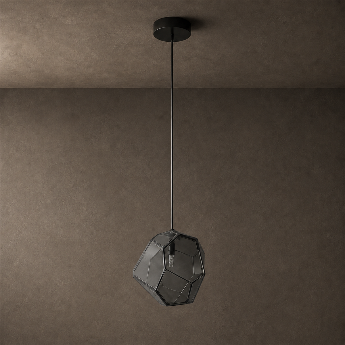 Piedra Geometric Glass Pendant Light | Colored Mottled Glass Hanging Light for Kitchen & Dining