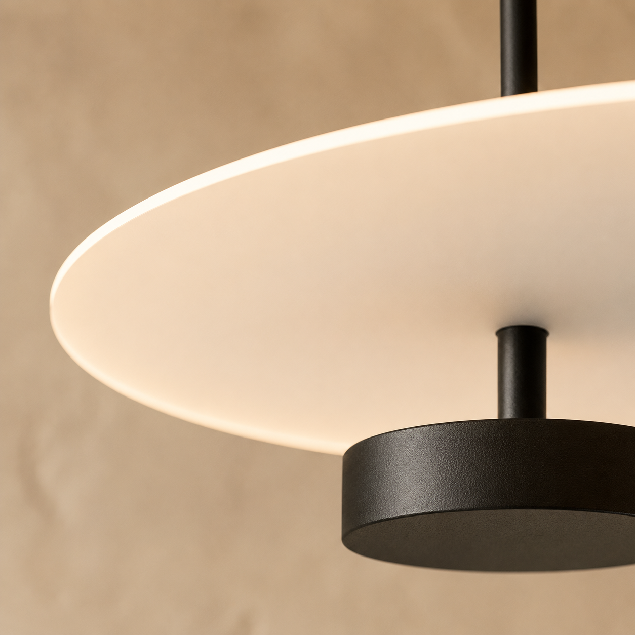 Zyntra Modern Semi-Flush Mount Ceiling Light — Round Acrylic Drum Shade, 17.7" or 21.6", Integrated LED, Living Room & Bedroom