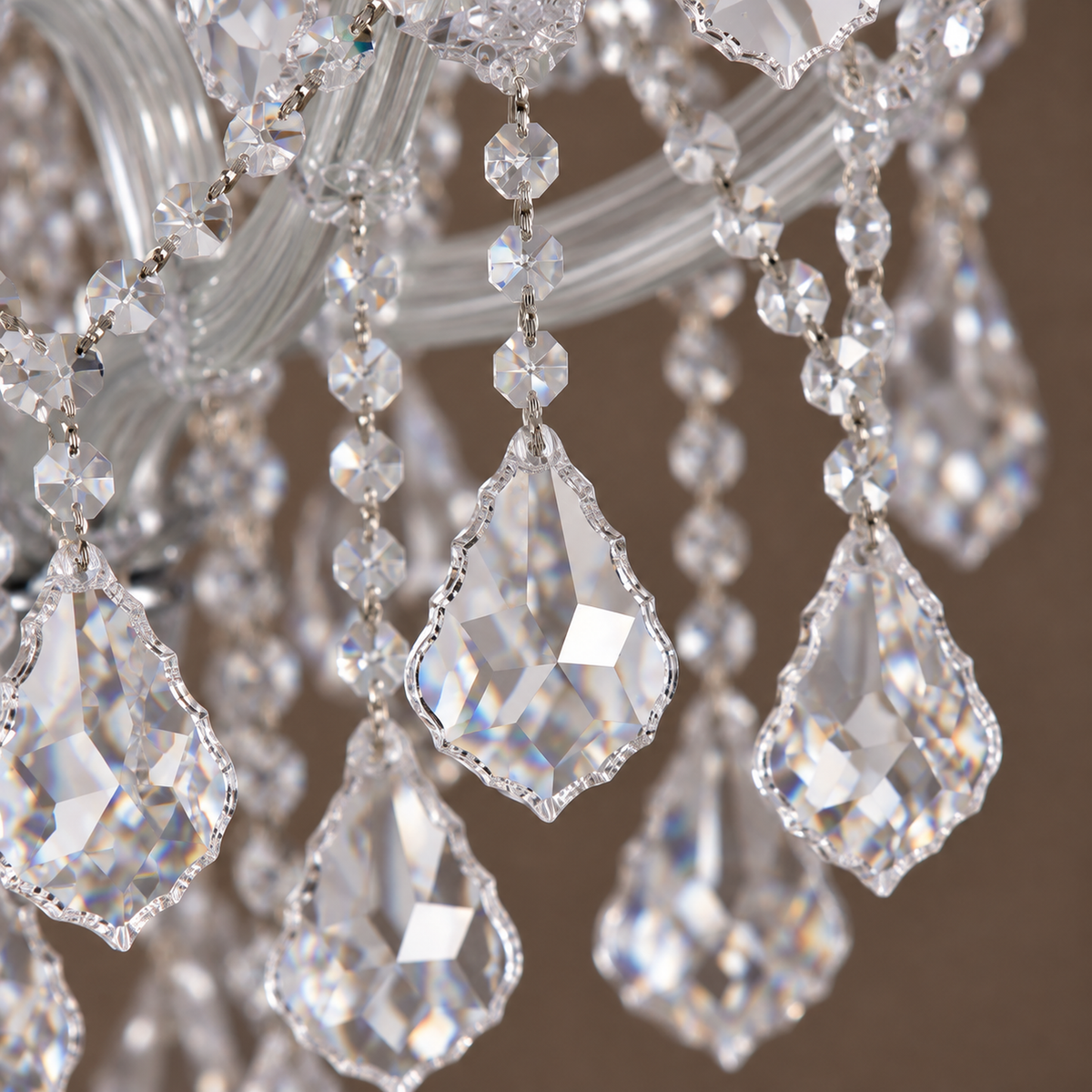 Maria Theresa Imperial, 12-Light Silver K9 Crystal, 28.4" Dia