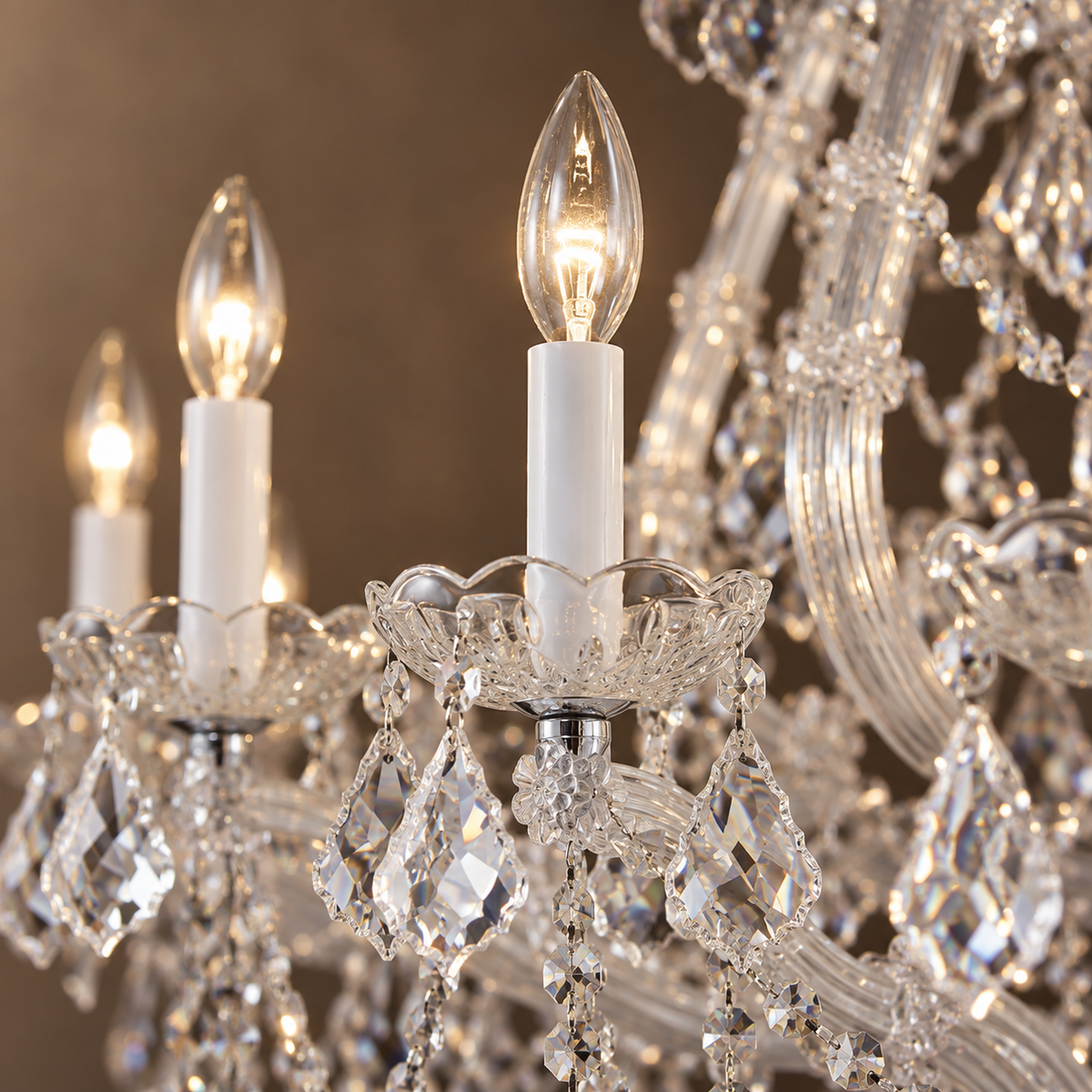 Maria Theresa Imperial, 12-Light Silver K9 Crystal, 28.4" Dia